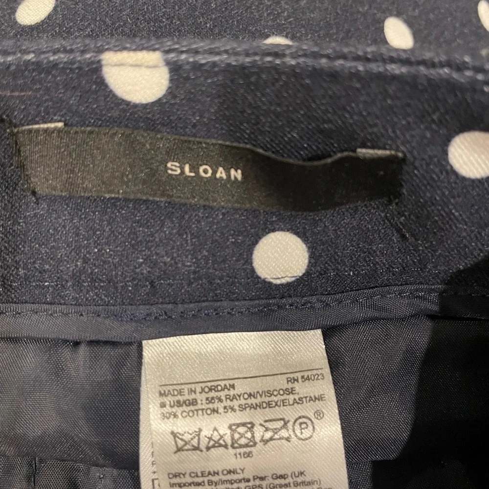 Banana Republic Sloan Navy polka dot pants. - Picture 6 of 8